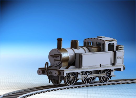 激光下料拼图小火车头AutoCAD-SOLIDWORKS缩略图